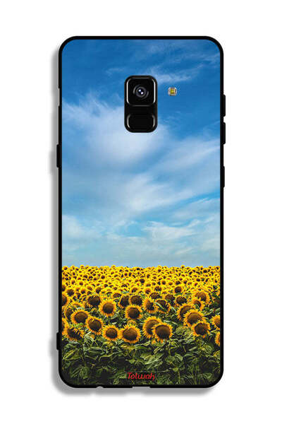 Tolwak غطاء حماية لهاتف سامسونج جالاكسي A8 بلس (2018) - عباد الشمس تحت السماء