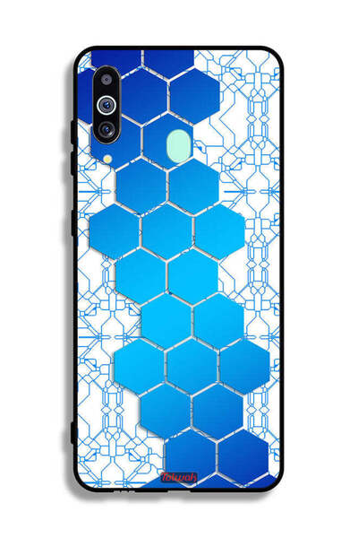 Tolwak غطاء حماية لهاتف سامسونج جالاكسي A60 بأيقونات سداسية الشكل من Honeycomb