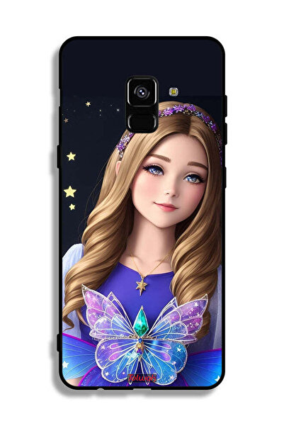 Tolwak غطاء حماية لهاتف Samsung Galaxy A8 Plus (2018) بتصميم فتاة الفراشة الل...