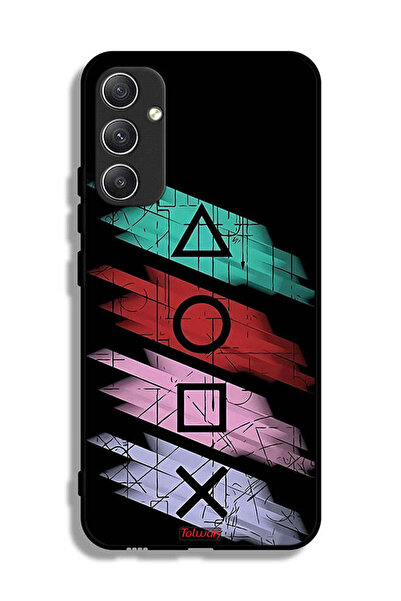Tolwak غطاء حماية لهاتف سامسونج جالاكسي A34 5G برسومات أيقونات لعبة الحبار
