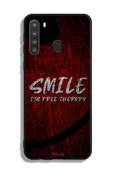 Tolwak Samsung Galaxy A21 Protective Case Cover Smile Its Free Therapy