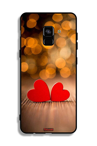 Tolwak غطاء حماية لهاتف Samsung Galaxy A8 Plus (2018) بتصميم قلبين جميلين