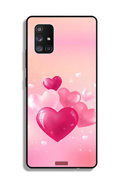 Tolwak Samsung Galaxy A71 5G Protective Case Cover Beautiful Hearts Art