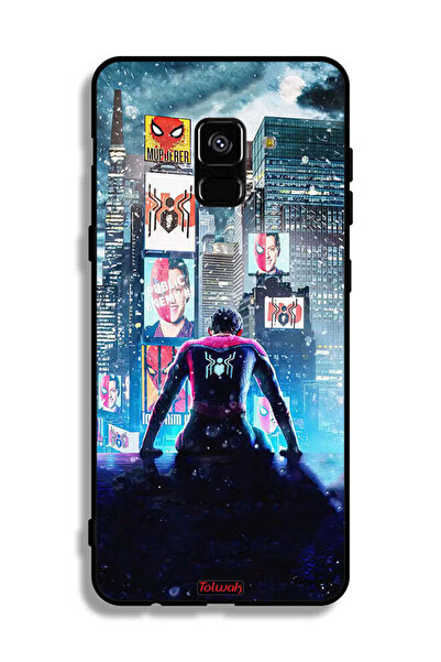 Tolwak غطاء حماية بتصميم سبايدر مان من سامسونج جالكسي A8 بلس (2018)