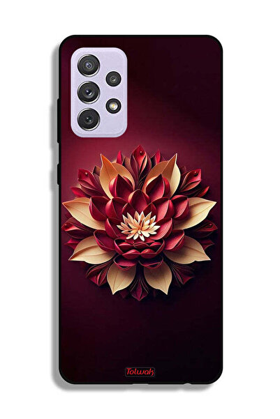 Tolwak Samsung Galaxy A72 5G Protective Case Cover Flower Abstract Design