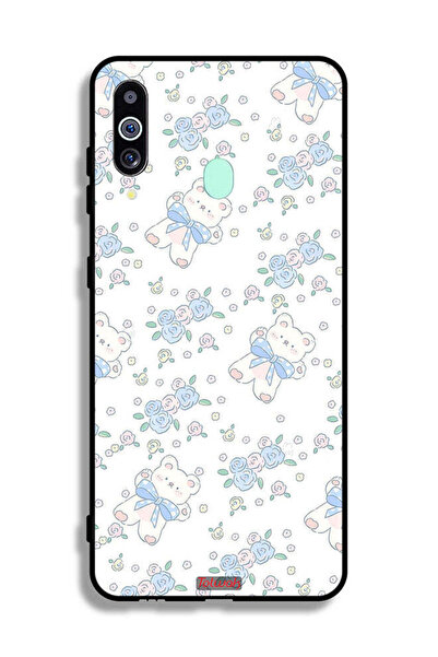 Tolwak غطاء حماية لهاتف سامسونج جالكسي M40 بطبعة دب تيدي لطيف وزهور