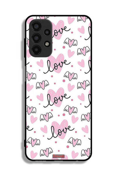 Tolwak Samsung Galaxy A13 4G Protective Case Cover Love And Heart Art Pattern