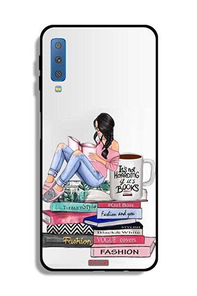 Tolwak غطاء حماية لهاتف سامسونج جالاكسي A7 (2018) مطبوع عليه رسومات كتب الموض...