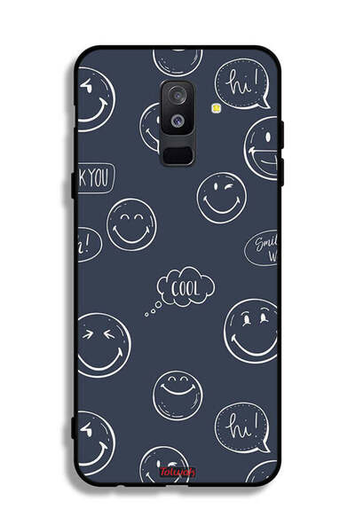 Tolwak Samsung Galaxy A6 Plus (2018) Protective Case Cover Cool Faces Tags