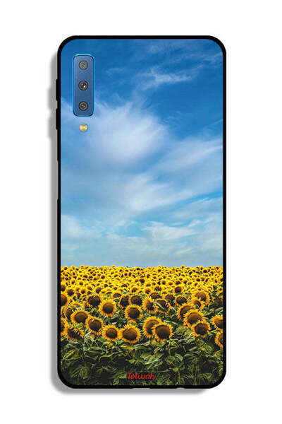 Tolwak غطاء حماية لهاتف سامسونج جالاكسي A7 (2018) - عباد الشمس تحت السماء