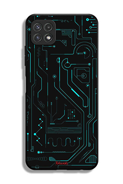 Tolwak غطاء حماية لهاتف سامسونج جالكسي A22 5G دوائر فنية رقمية بسيطة شاشات مت...