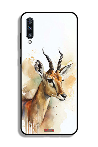 Tolwak غطاء حماية لهاتف Samsung Galaxy A70 بتصميم فن تجريدي من الغزلان