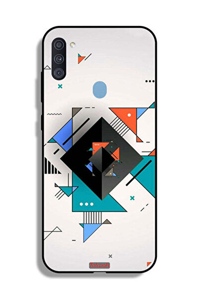 Tolwak غطاء حماية لهاتف سامسونج جالكسي A11 بأشكال مربعة ومثلثة ونمط تجريدي