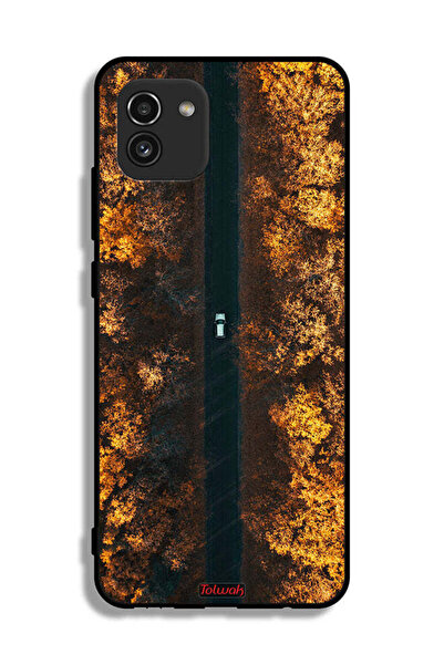 Tolwak غطاء حماية لهاتف سامسونج جالكسي A03 - طريق في أشجار الخريف