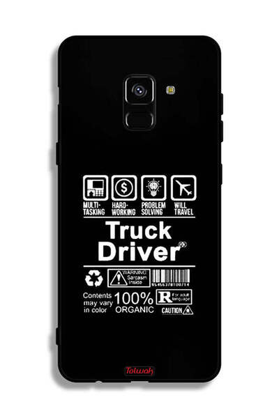 Tolwak غطاء حماية لهاتف Samsung Galaxy A8 Plus (2018) - ملصق سائق شاحنة