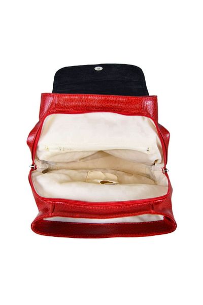 Magazinul de genti Women's backpack made of genuine leather, model 097, White