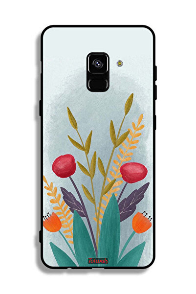 Tolwak غطاء حماية لهاتف Samsung Galaxy A8 Plus (2018) برسومات نباتية