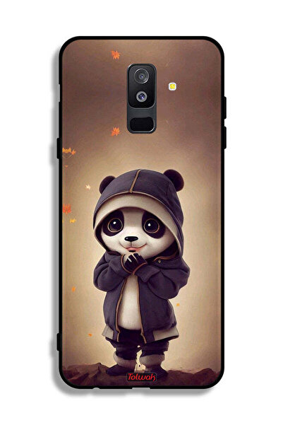 Tolwak غطاء حماية بتصميم باندا صغير لطيف من سامسونج جالكسي A6 بلس (2018)
