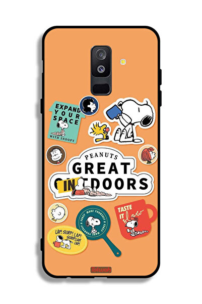 Tolwak غطاء حماية لهاتف Samsung Galaxy A6 Plus (2018) بملصقات الفول السوداني