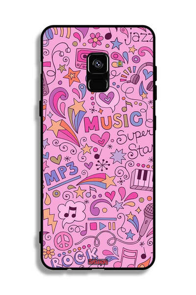 Tolwak غطاء حماية لهاتف Samsung Galaxy A8 Plus (2018) - علامات موسيقية