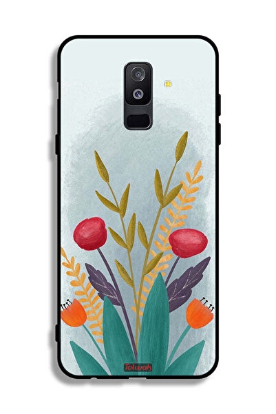 Tolwak غطاء حماية لهاتف Samsung Galaxy A6 Plus (2018) برسومات نباتية
