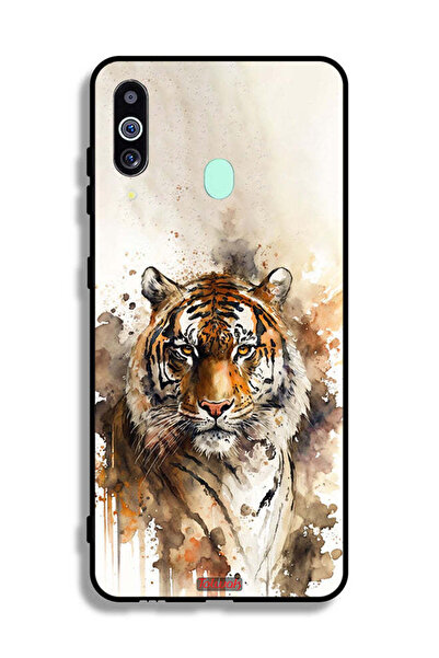 Tolwak غطاء حماية لهاتف Samsung Galaxy A60 بتصميم فن تجريدي من جلد الفهد