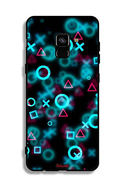 Tolwak غطاء حماية لهاتف Samsung Galaxy A8 Plus (2018) برسومات أيقونات لعبة ال...