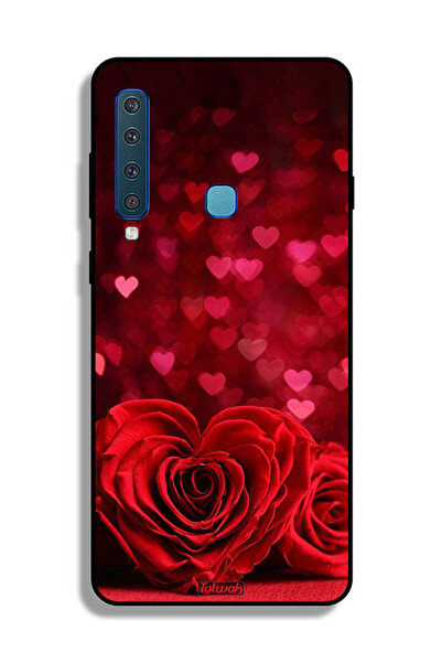 Tolwak غطاء حماية لهاتف Samsung Galaxy A9 (2018) بتصميم زهور على شكل قلب وفن ...