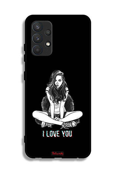 Tolwak غطاء حماية لهاتف سامسونج جالاكسي A32 4G برسومات "أحبك"