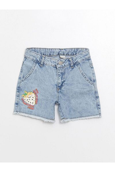 LC Waikiki LCW Kids Double-Way Sequined Girls' Jean Shorts