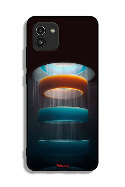 Tolwak Samsung Galaxy A03 Protective Case Cover Rings Art Pattern