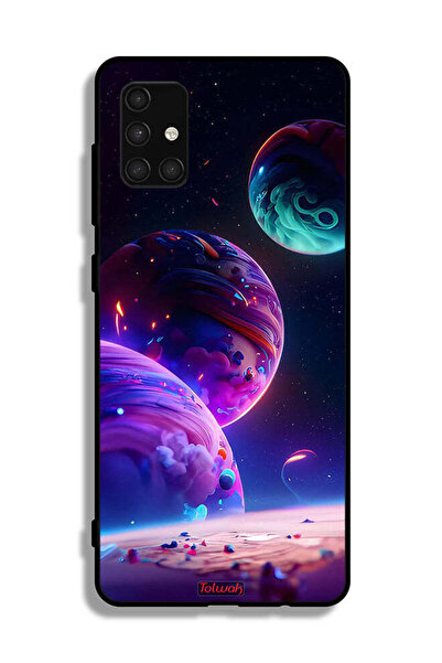 Tolwak غطاء حماية لهاتف سامسونج جالاكسي A71 4G بنمط كوكبي