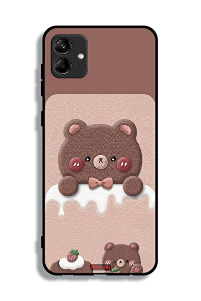 Tolwak غطاء حماية لهاتف سامسونج جالاكسي M04 بتصميم دب الفراولة