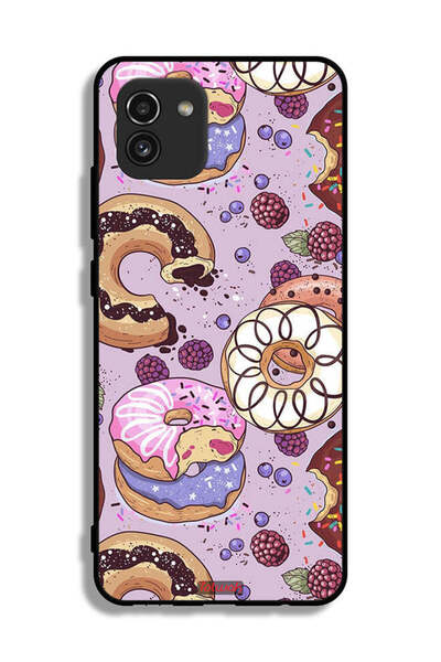 Tolwak غطاء حماية لهاتف سامسونج جالكسي A03 برسومات دوناتس آرت