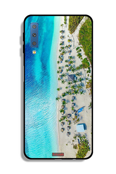Tolwak غطاء حماية لهاتف Samsung Galaxy A7 (2018) - شاطئ