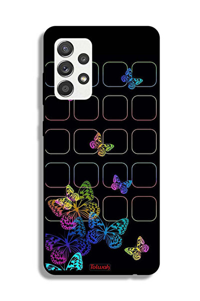 Tolwak Samsung Galaxy A32 5G Protective Case Cover Colorful Butterflies