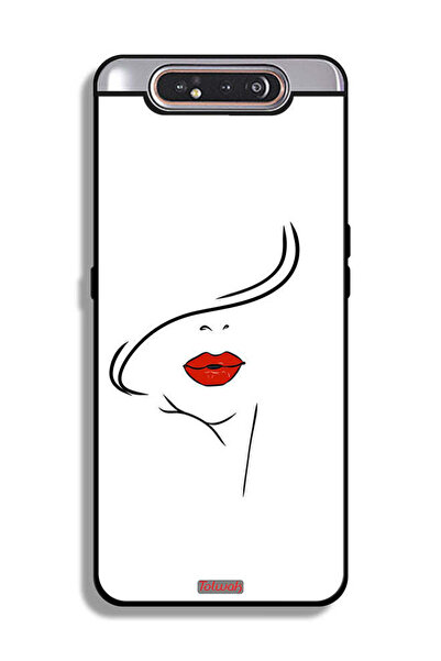 Tolwak غطاء حماية لهاتف Samsung Galaxy A80 بتصميم وجه فتاة