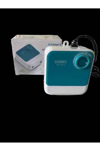 Sobo Ayarlanabilir Sessiz Çift Çıkışlı Akvaryum Hava Motoru 5W. 2x4 Lt/dk A-Q...