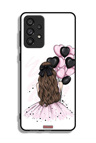 Tolwak غطاء حماية لهاتف سامسونج جالاكسي A73 5G يحمل رسمة فتاة تحمل بالونات