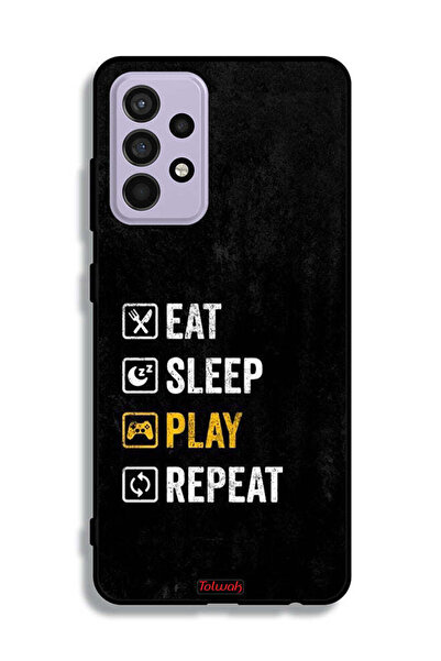 Tolwak غطاء حماية لهاتف Samsung Galaxy A52، تناول الطعام، النوم، اللعب، التكرار