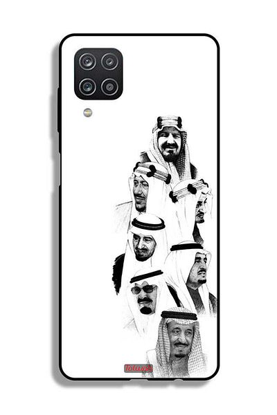 Tolwak غطاء حماية لهاتف سامسونج جالكسي M12 - فن ملوك السعودية - أبيض وأسود