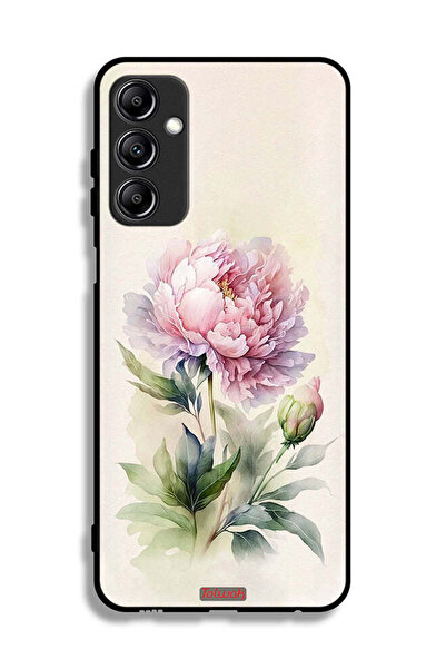 Tolwak Samsung Galaxy A24 4G Protective Case Cover Watercolor Rose Paint Art
