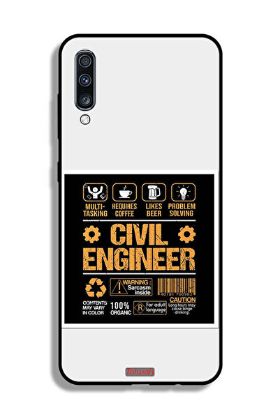 Tolwak غطاء حماية لهاتف Samsung Galaxy A70، ملصق مهندس مدني