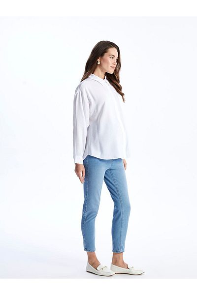 LC Waikiki Lcwaikiki Maternity Slim Mom Fit Maternity Jean Pants with Abdominal Panel