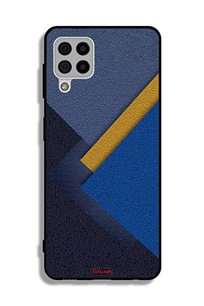 Tolwak غطاء واقي لغطاء حماية سامسونج جالاكسي A22 4G Galaxy A22 4G بنمط مثلثات ظلال جلدية