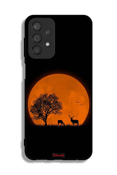 Tolwak Samsung Galaxy A23 Protective Case Cover Evening Moon Art