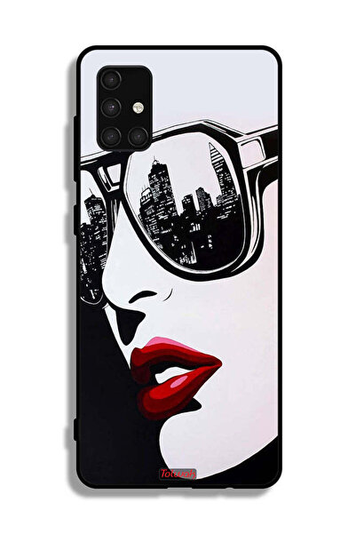 Tolwak غطاء حماية لهاتف سامسونج جالاكسي A71 4G بتصميم وجه فتاة وفن تجريدي