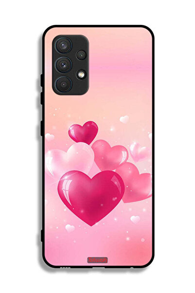 Tolwak Samsung Galaxy A32 4G Protective Case Cover Beautiful Hearts Art