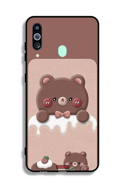 Tolwak غطاء حماية لهاتف سامسونج جالاكسي M40 بتصميم دب الفراولة