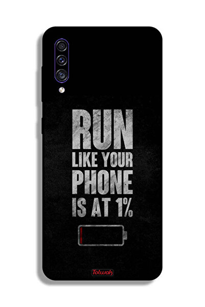 Tolwak غطاء حماية لهاتف Samsung Galaxy A50، اركض كما لو أن هاتفك يعمل بنسبة 1%